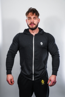 Animal Lightweight Hoodie  - Charcoal