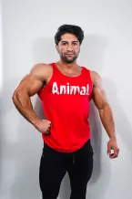 Animal Red Tank White Logo