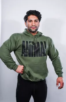 Animal Iconic Hooded Sweater  - Military Green